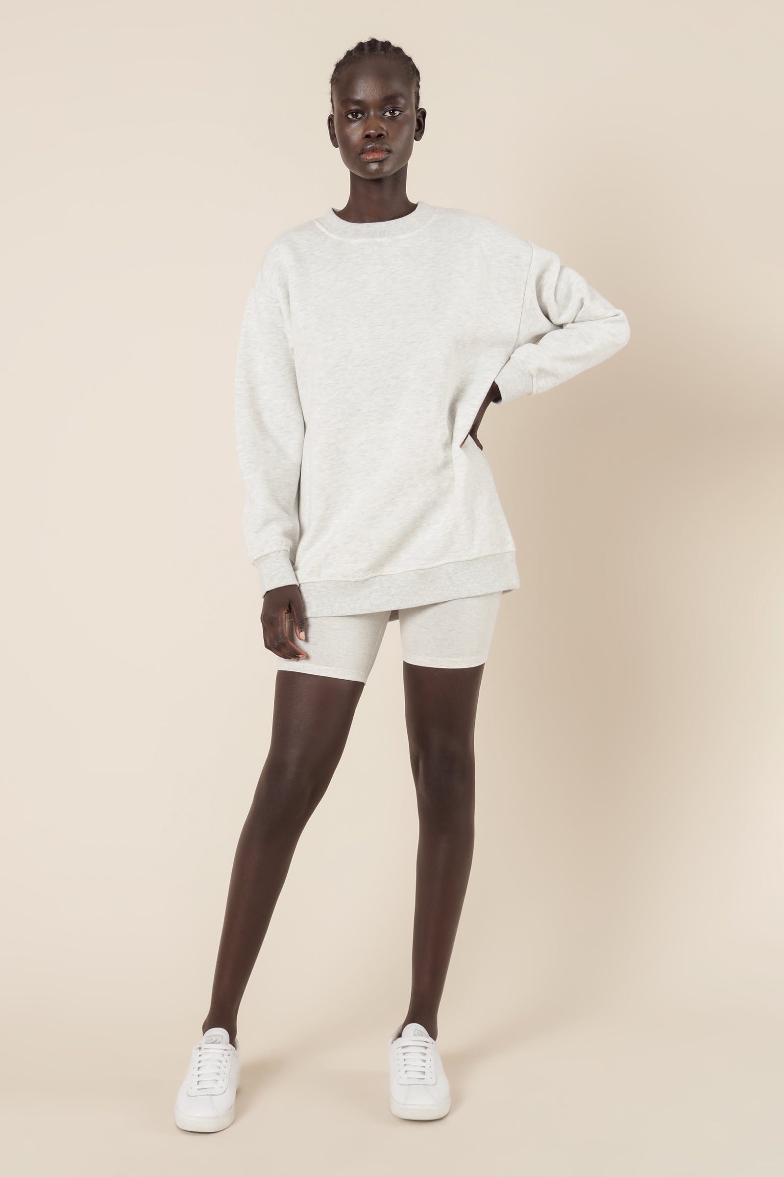 Nude Lucy nude classic bike short snow marle shorts