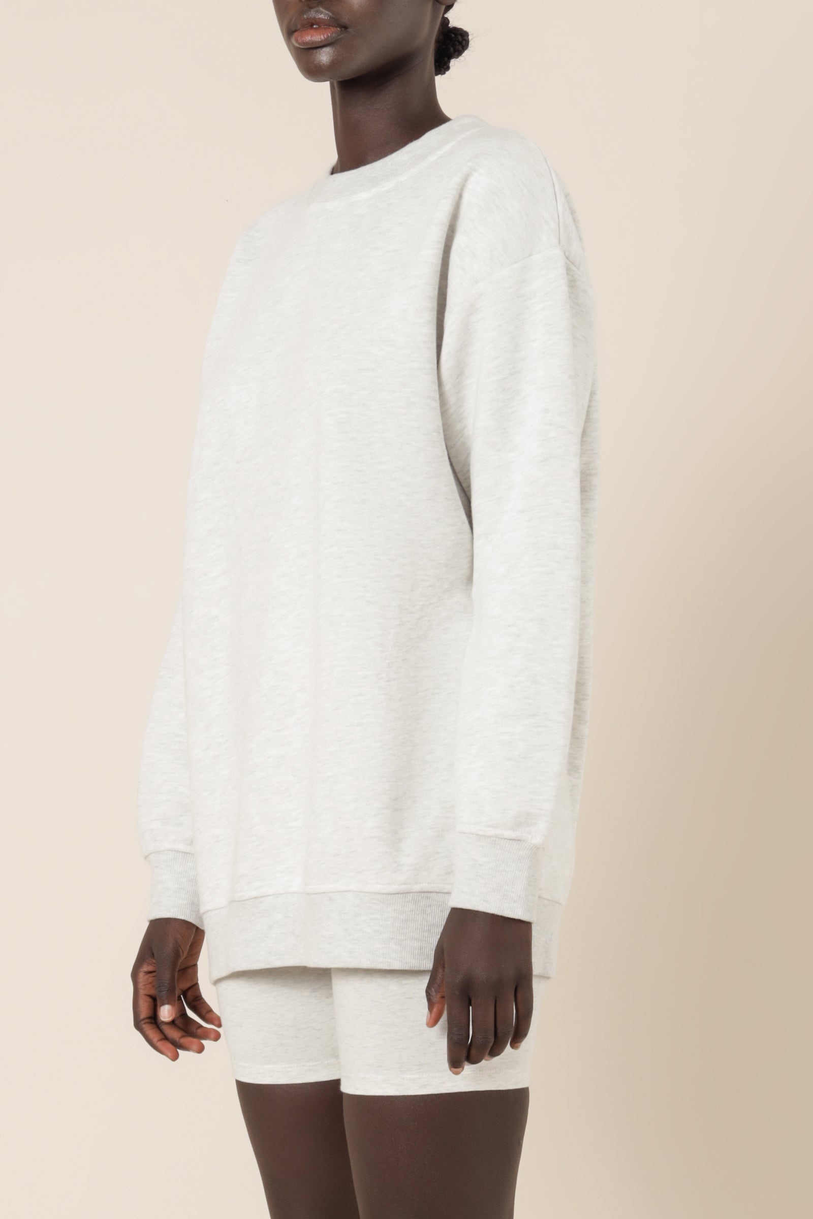Nude Lucy Carter Classic Boyfriend Sweat Snow Marle Sweats 
