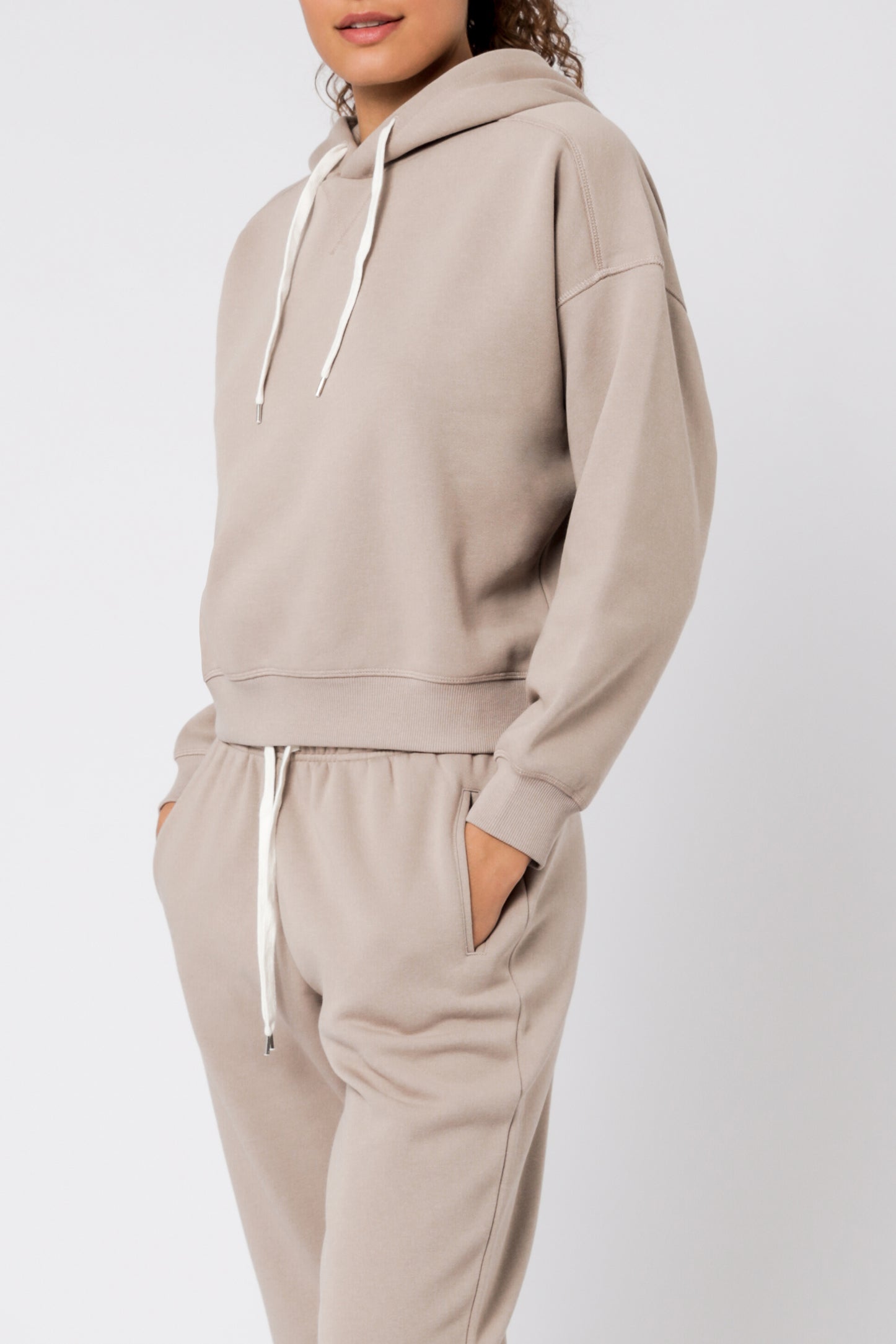 Nude Lucy Carter Classic Hoodie Taupe Sweats 