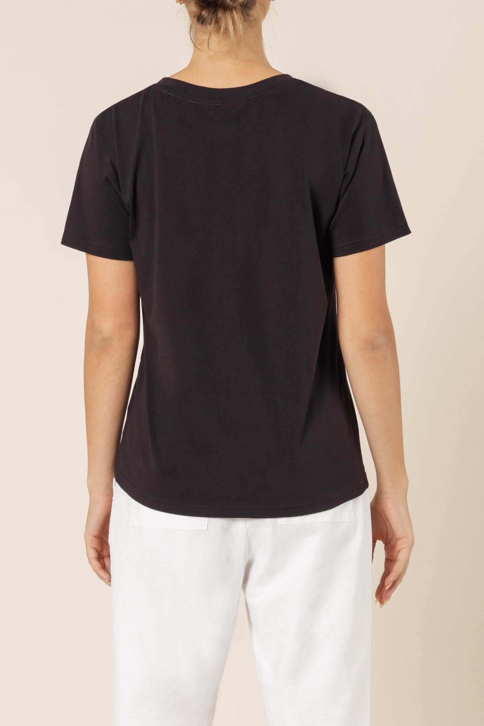 Nude Lucy Nude Lucy Slogan Tee Washed Black Top 
