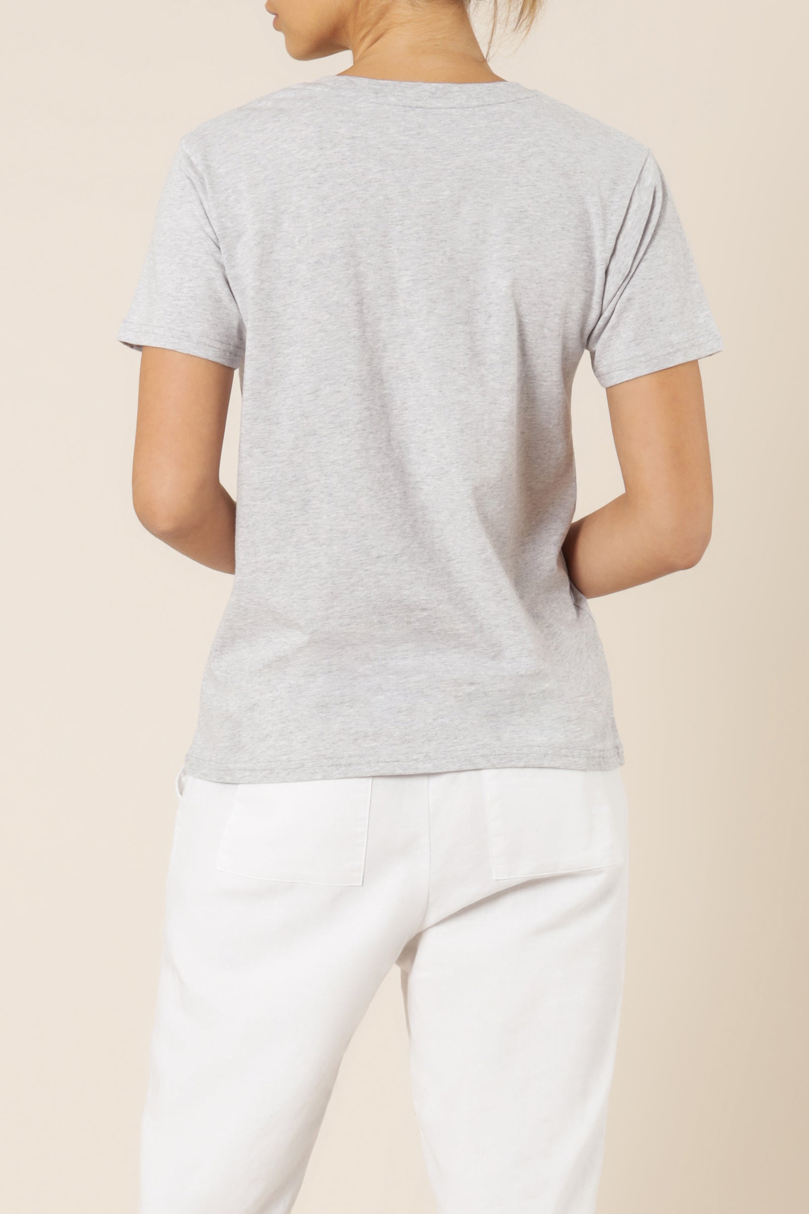 Nude Lucy Nude Lucy Slogan Tee Grey Marle Top 
