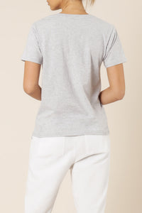 Nude Lucy Nude Lucy slogan tee grey marle top