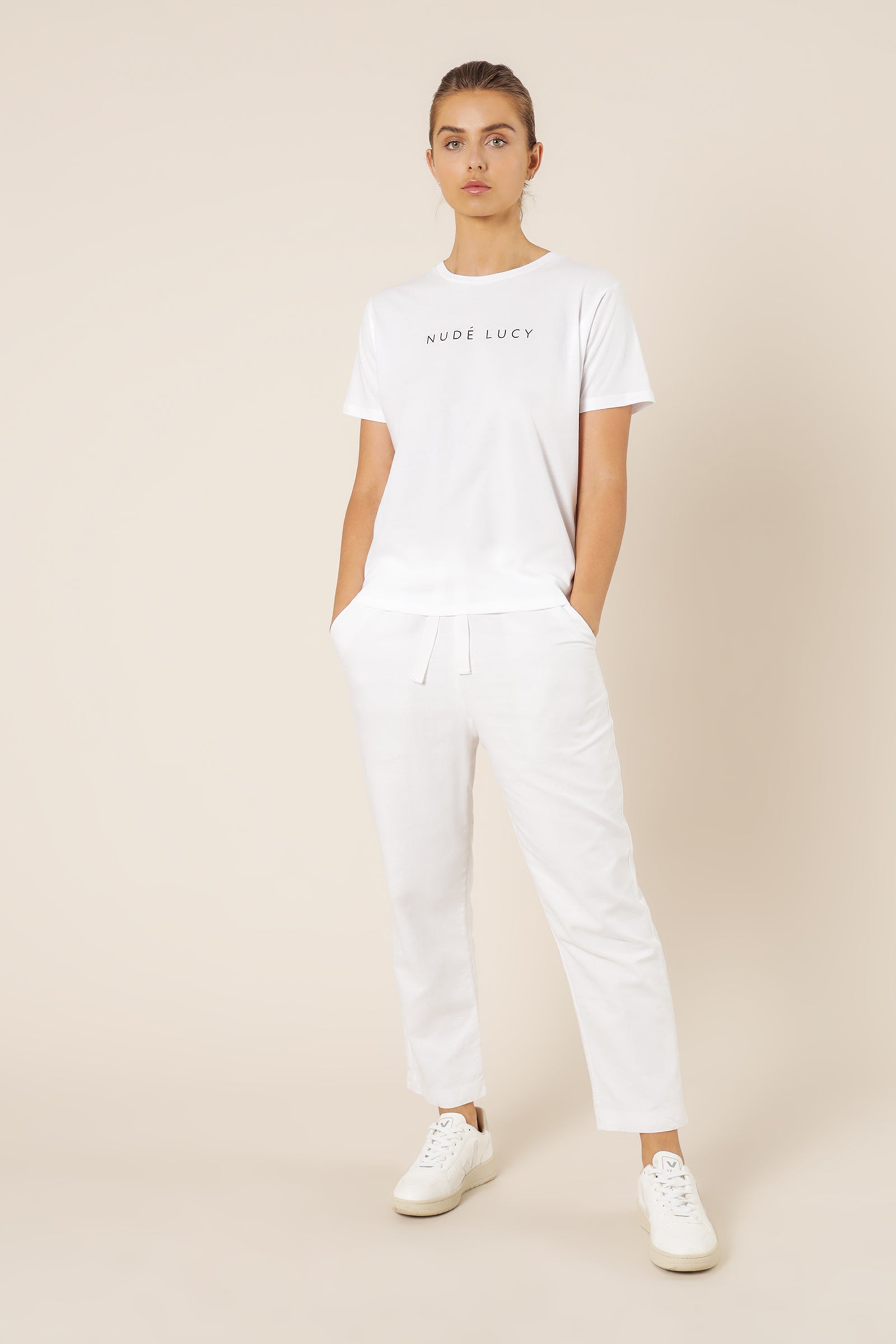 Nude Lucy Nude Lucy Slogan Tee White Top 