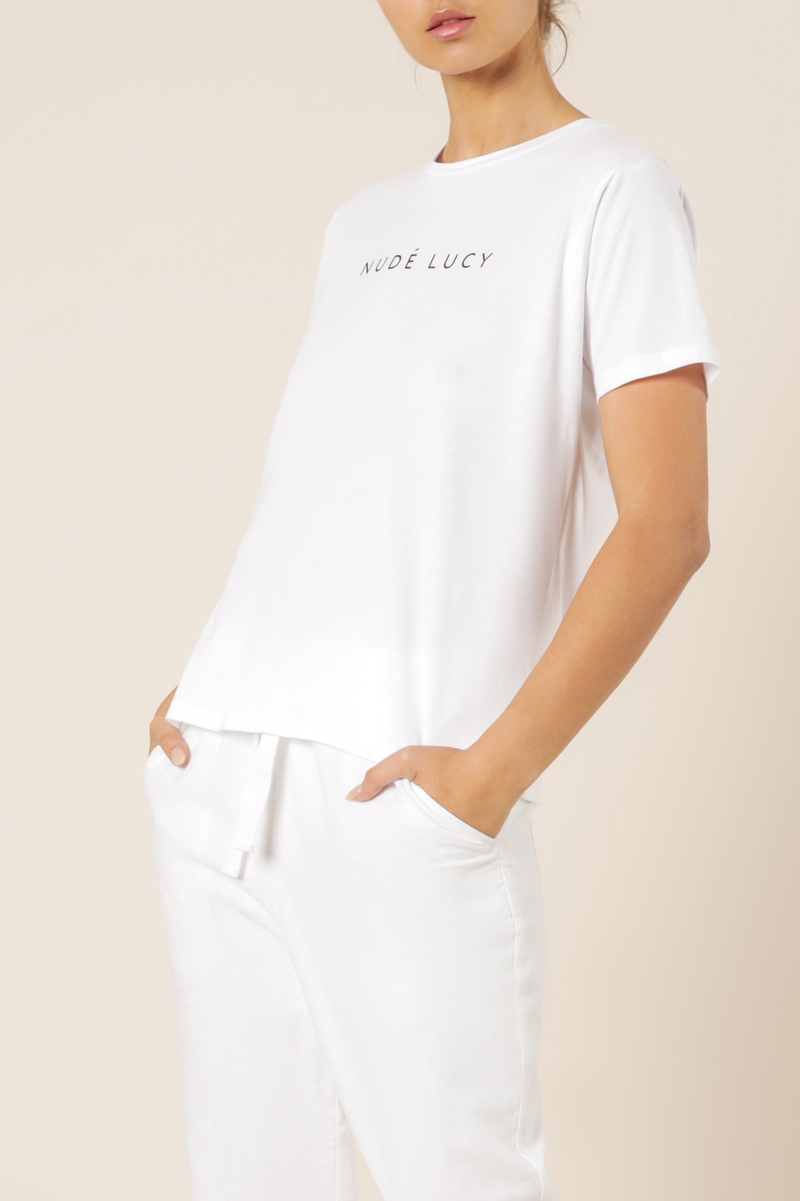 Nude Lucy Nude Lucy Slogan Tee White Top 