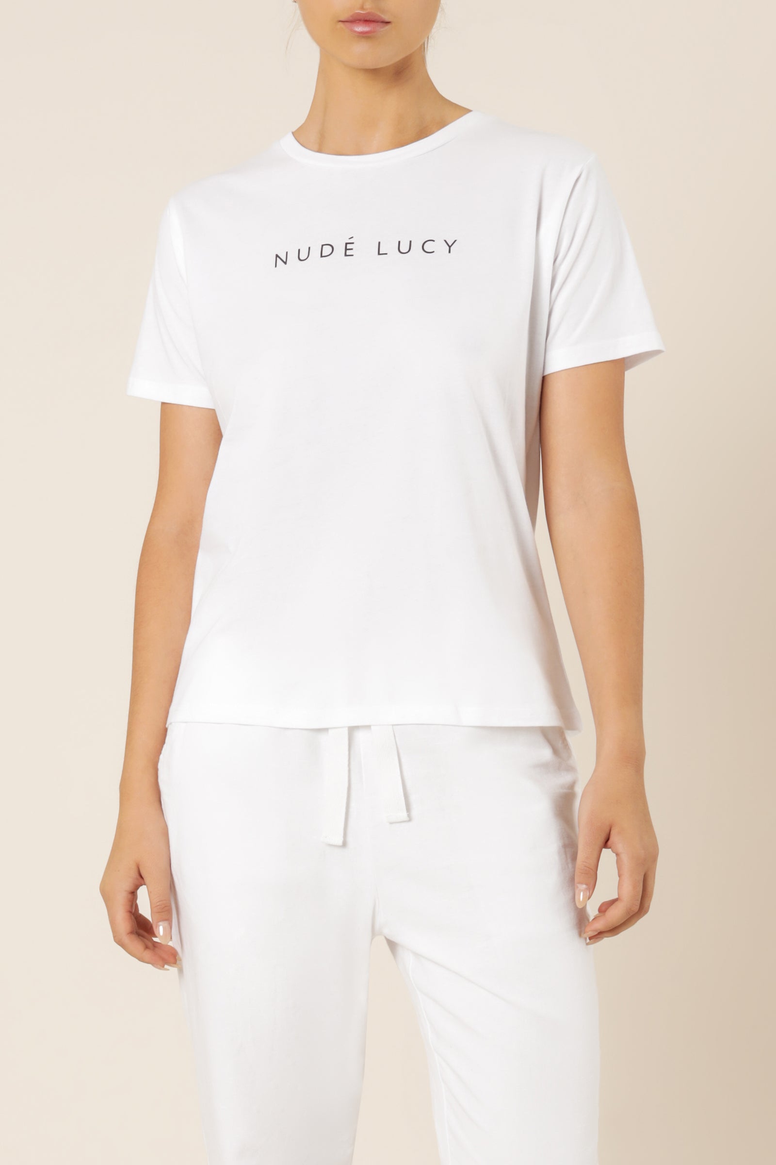 Nude Lucy Nude Lucy Slogan Tee White Top 