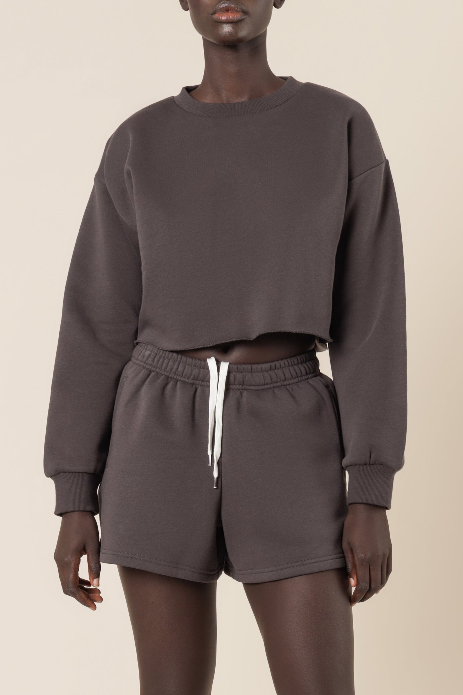 Nude Lucy Carter Classic Crop Sweat Coal Sweats 
