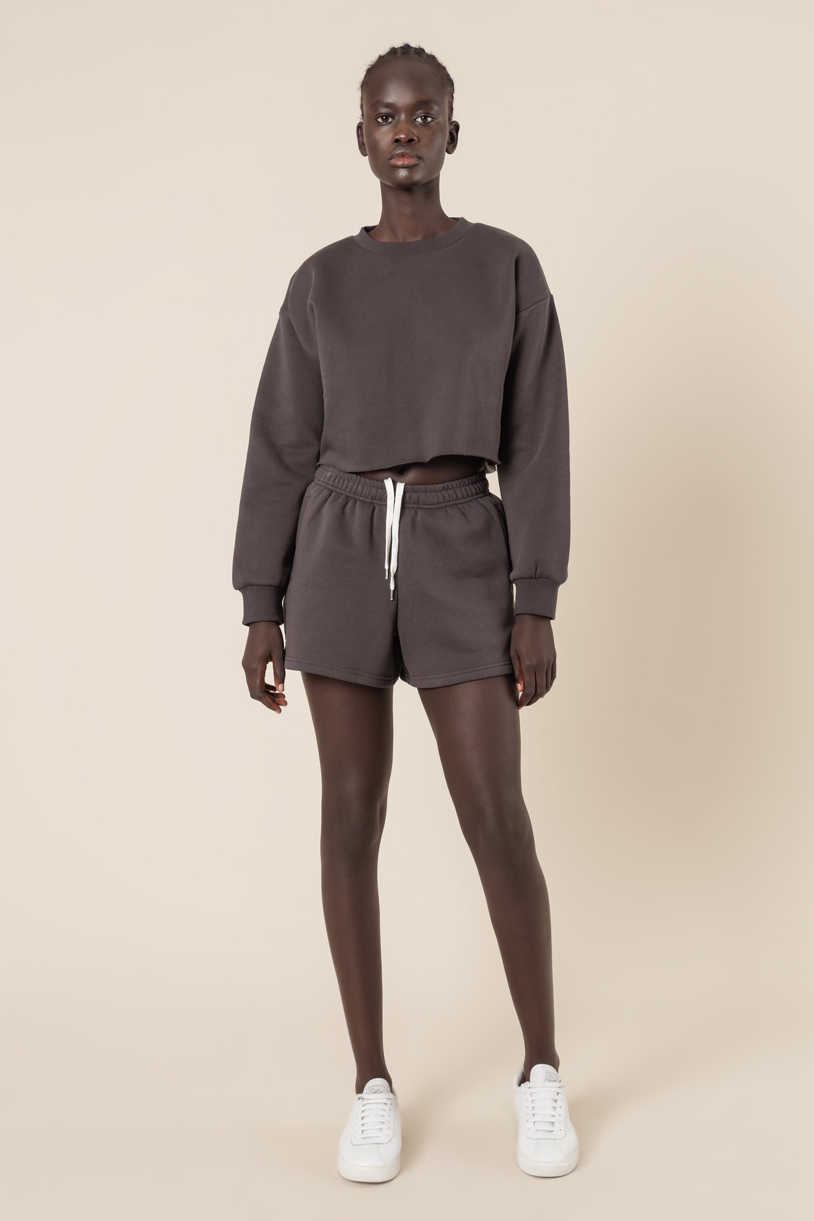 Nude Lucy Carter Classic Crop Sweat Coal Sweats 
