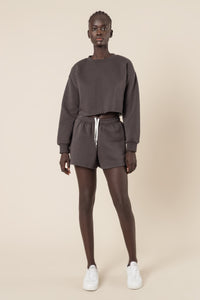 Nude Lucy carter classic crop sweat coal sweats