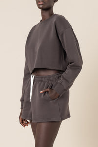 Nude Lucy carter classic crop sweat coal sweats