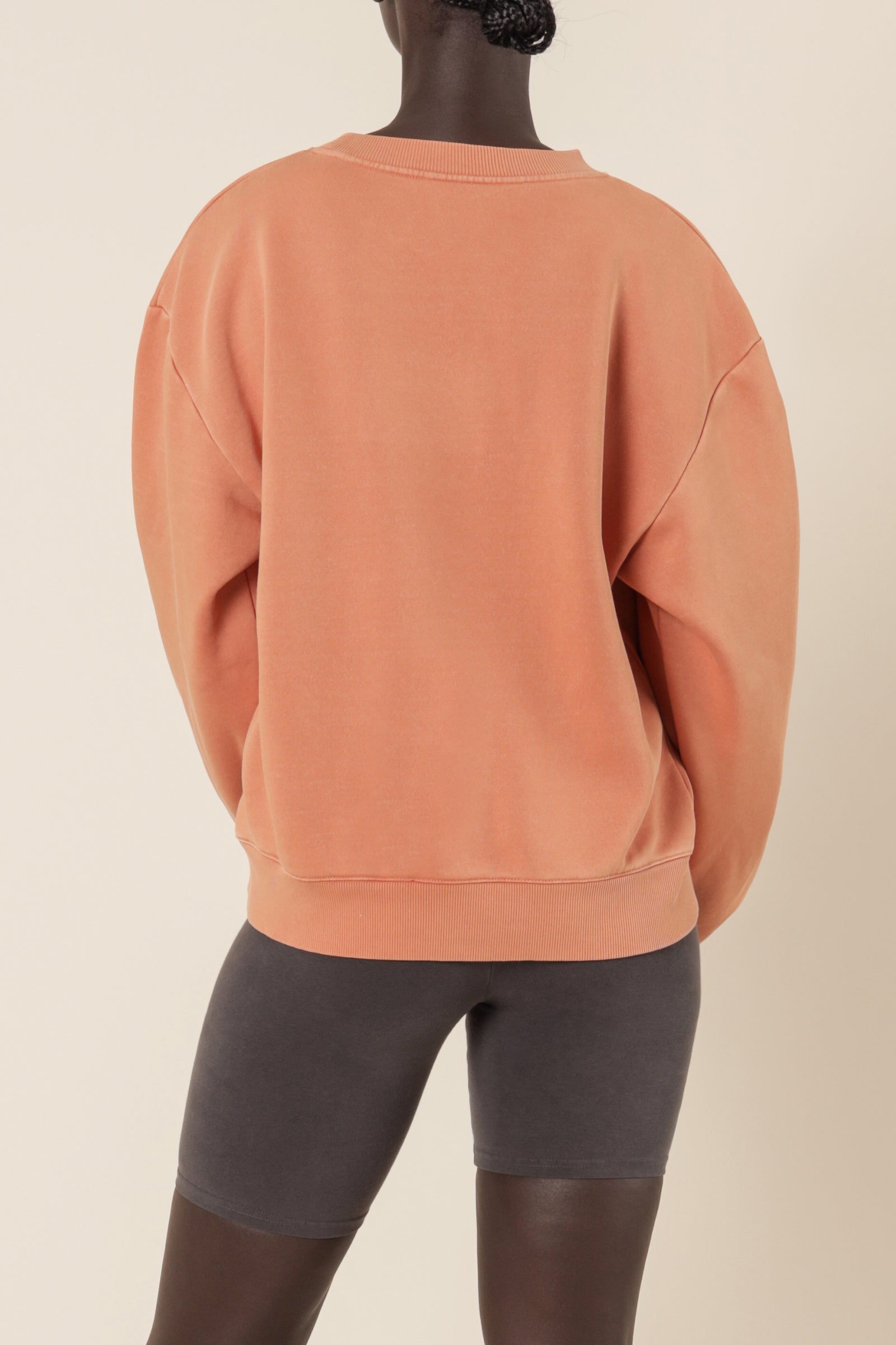 Nude Lucy nude classics slogan sweat terracotta top