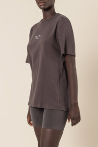 Nude Lucy nude classics slogan boyfriend tee coal tees