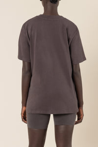 Nude Lucy nude classics slogan boyfriend tee coal tees