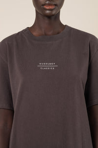 Nude Lucy nude classics slogan boyfriend tee coal tees