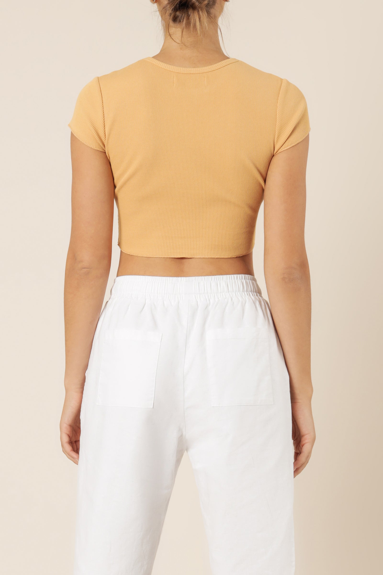 Nude Lucy Cameron Waffle Tee Sunrise Top 