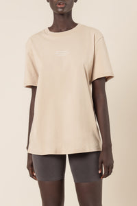 Nude Lucy nude classics slogan boyfriend tee sand tees
