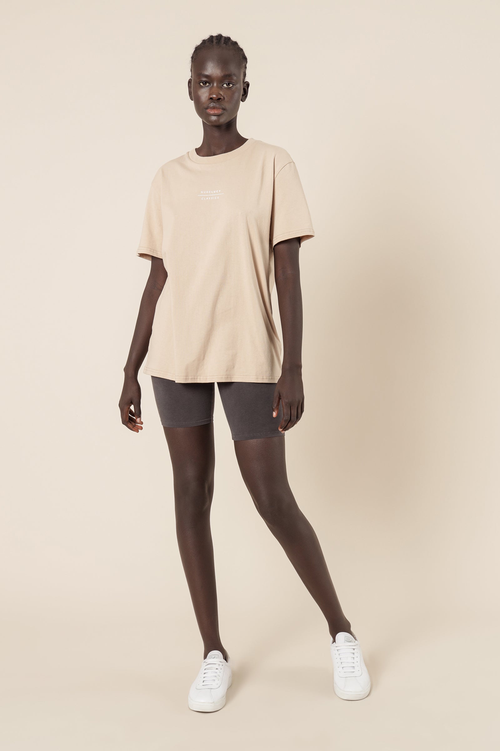 Nude Lucy Nude Classics Slogan Boyfriend Tee Sand Tees 