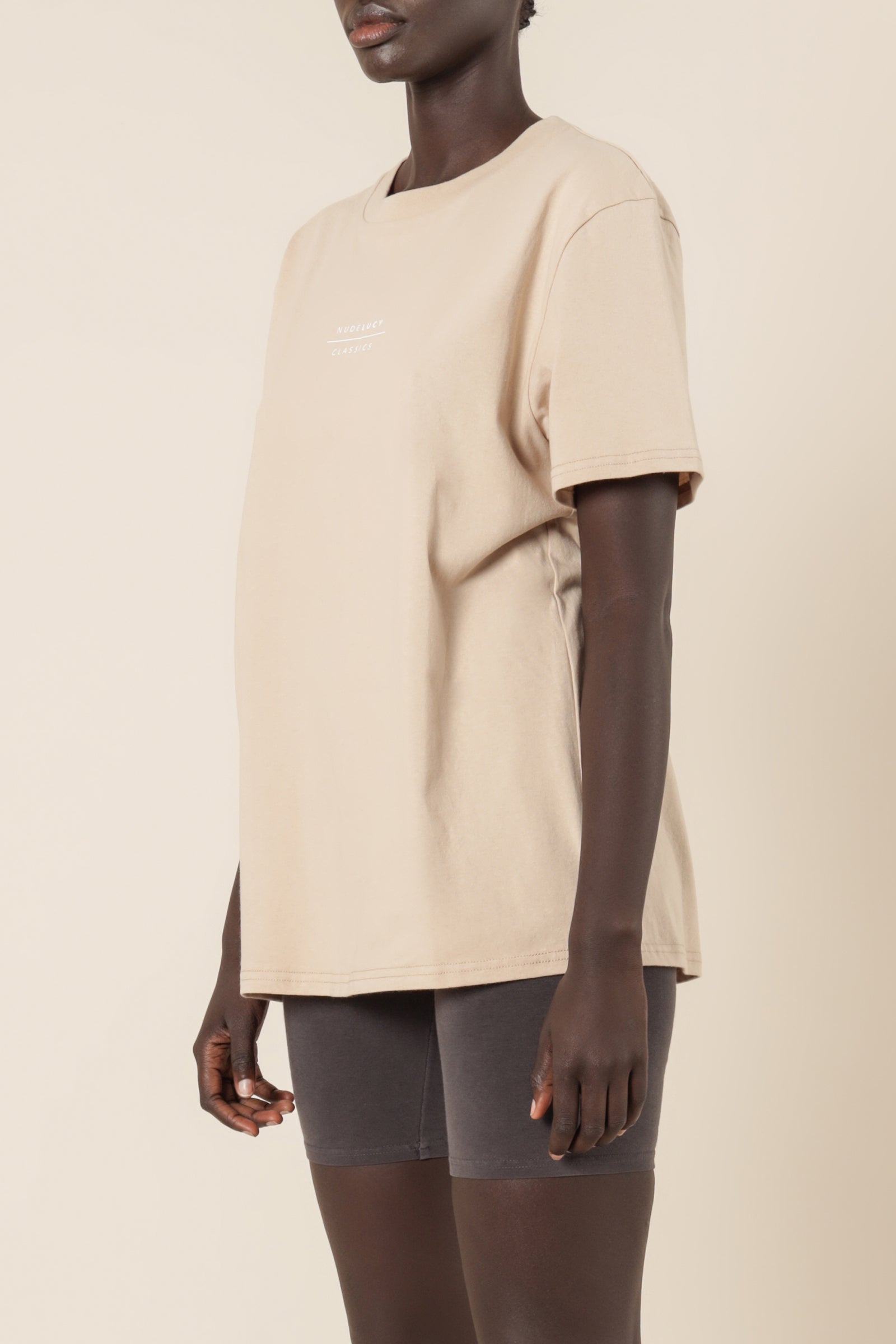 Nude Lucy Nude Classics Slogan Boyfriend Tee Sand Tees 