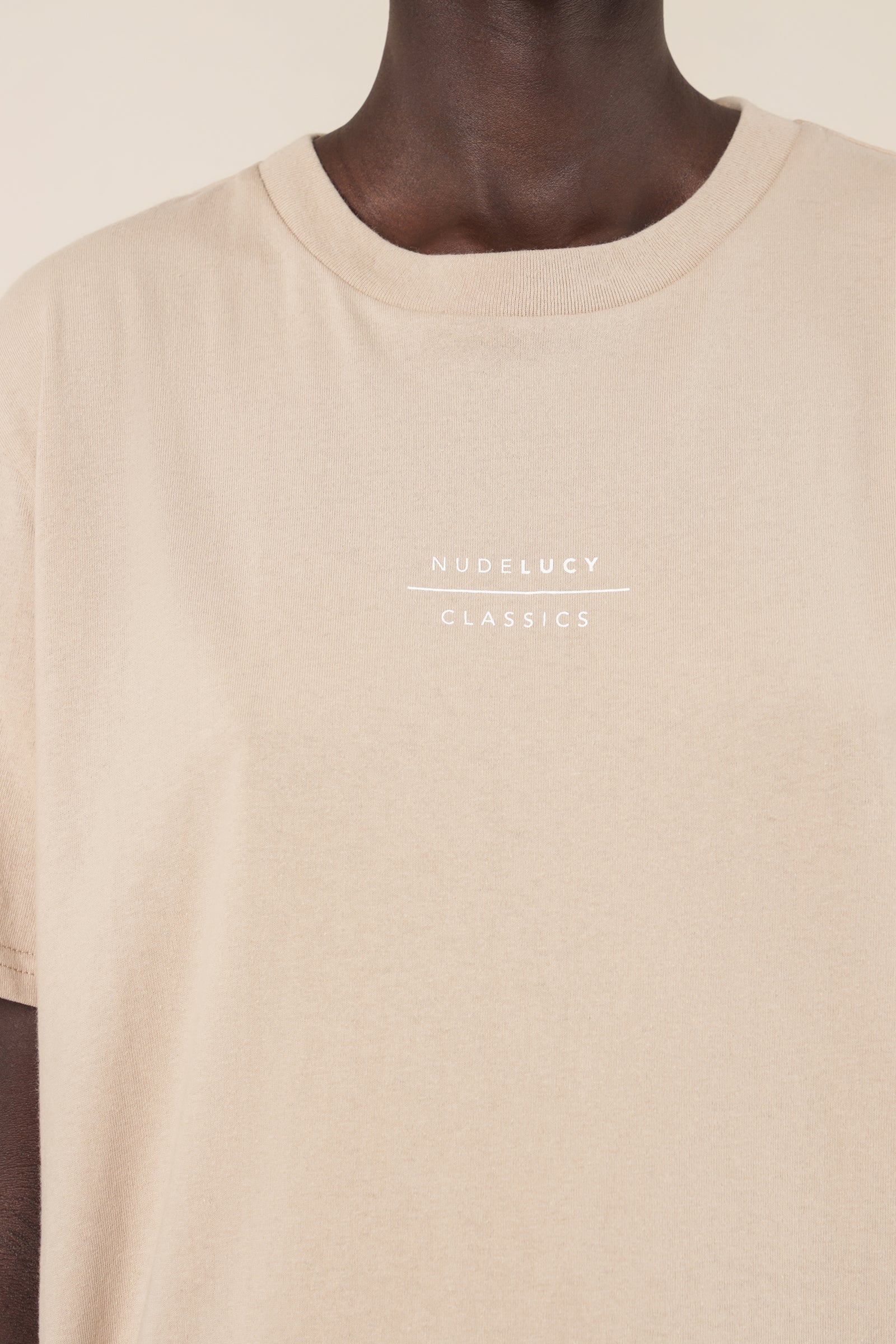 Nude Lucy Nude Classics Slogan Boyfriend Tee Sand Tees 