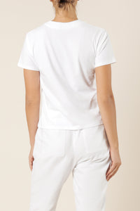 Nude Lucy kendall crew neck tee white top
