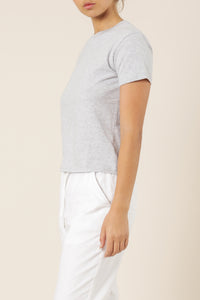 Nude Lucy kendall crew neck tee grey marle top