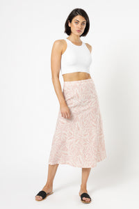 Nude Lucy yasmin linen midi skirt print skirt