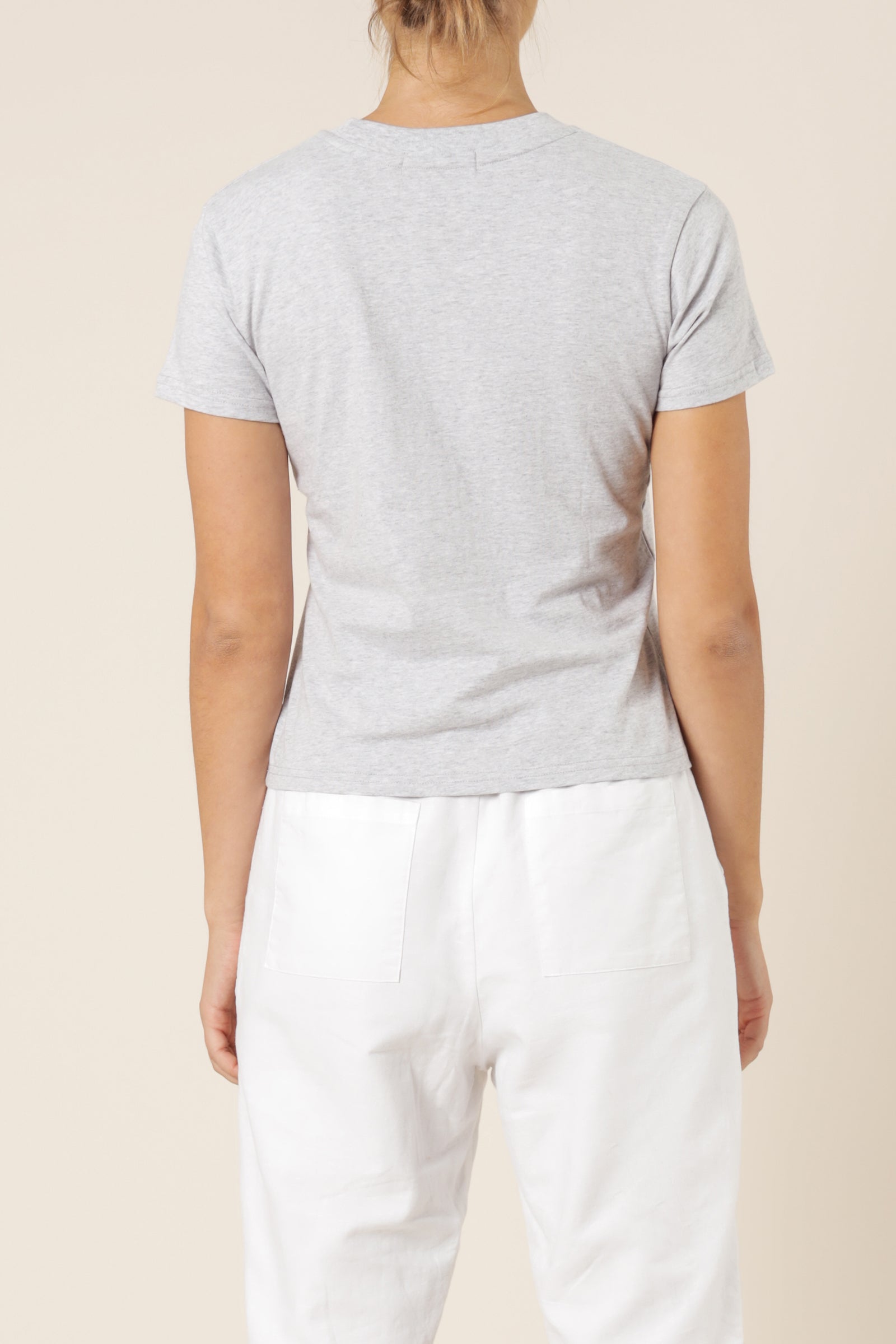 Nude Lucy kendall crew neck tee grey marle top