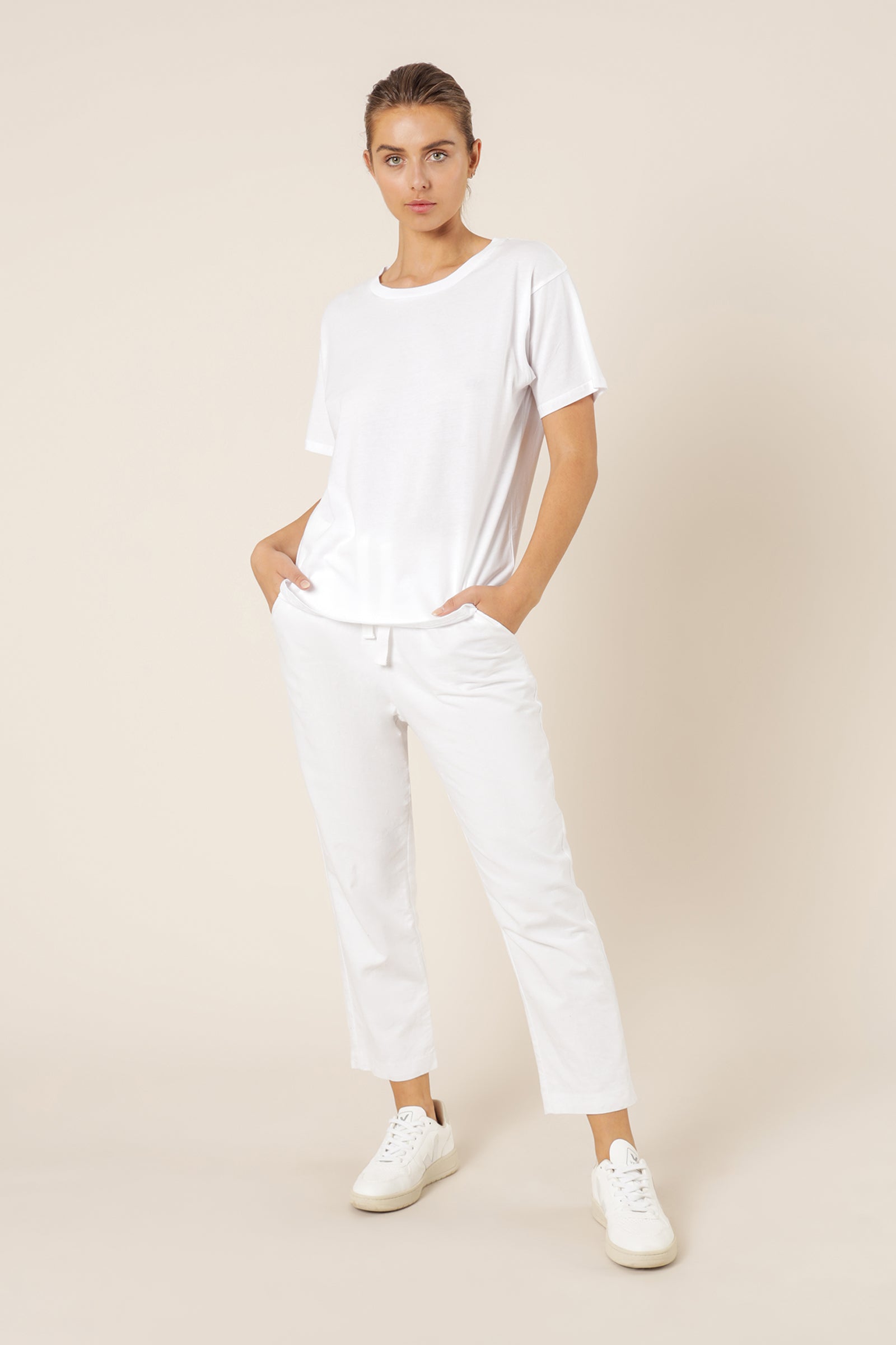 Nude Lucy Frankie Boyfriend Tee White Top 