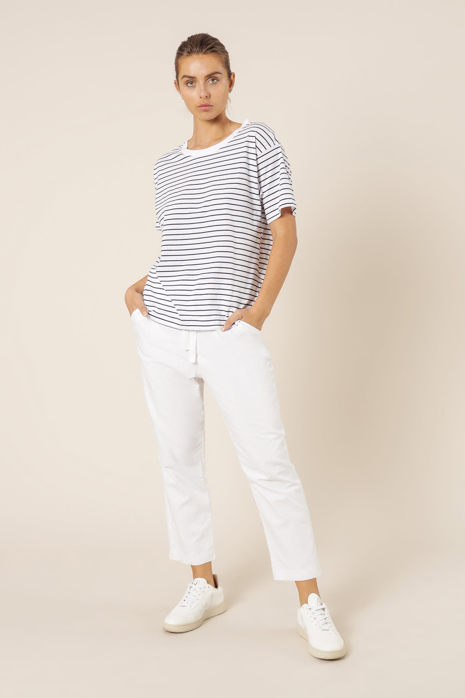 Nude Lucy frankie boyfriend tee navy stripe 2 top