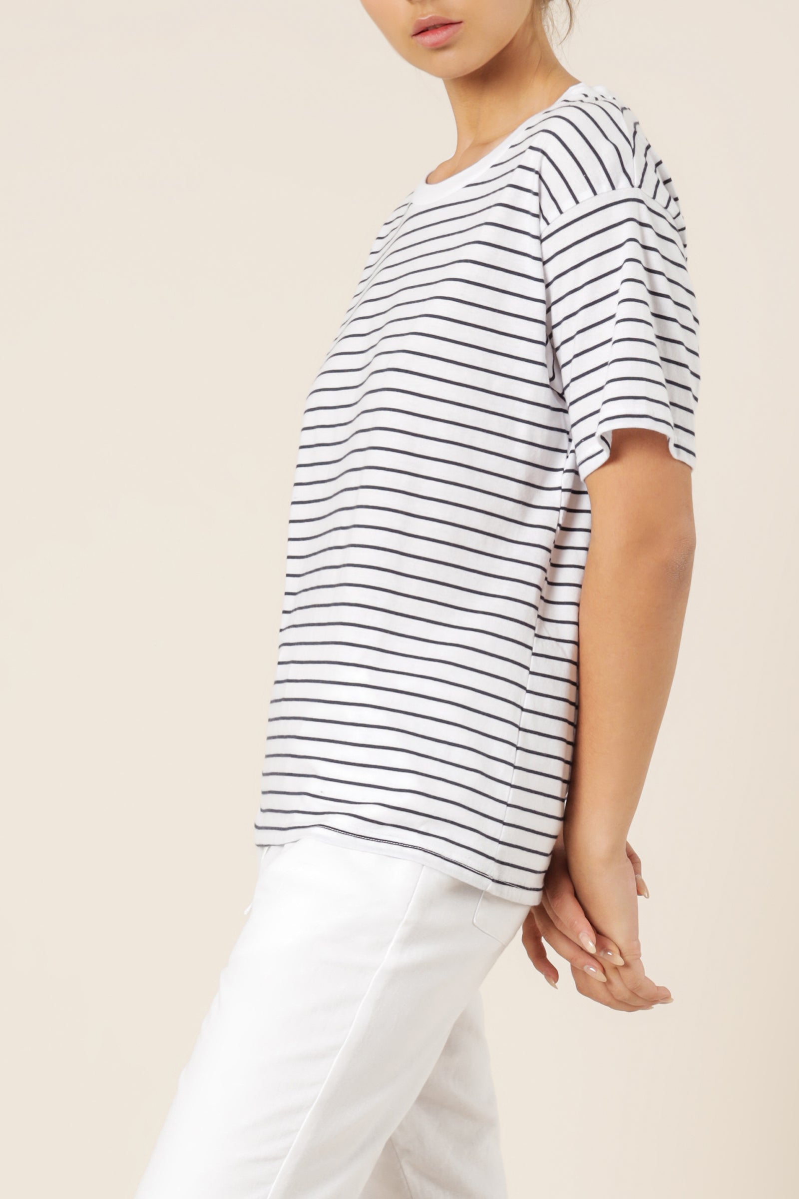 Nude Lucy frankie boyfriend tee navy stripe 2 top