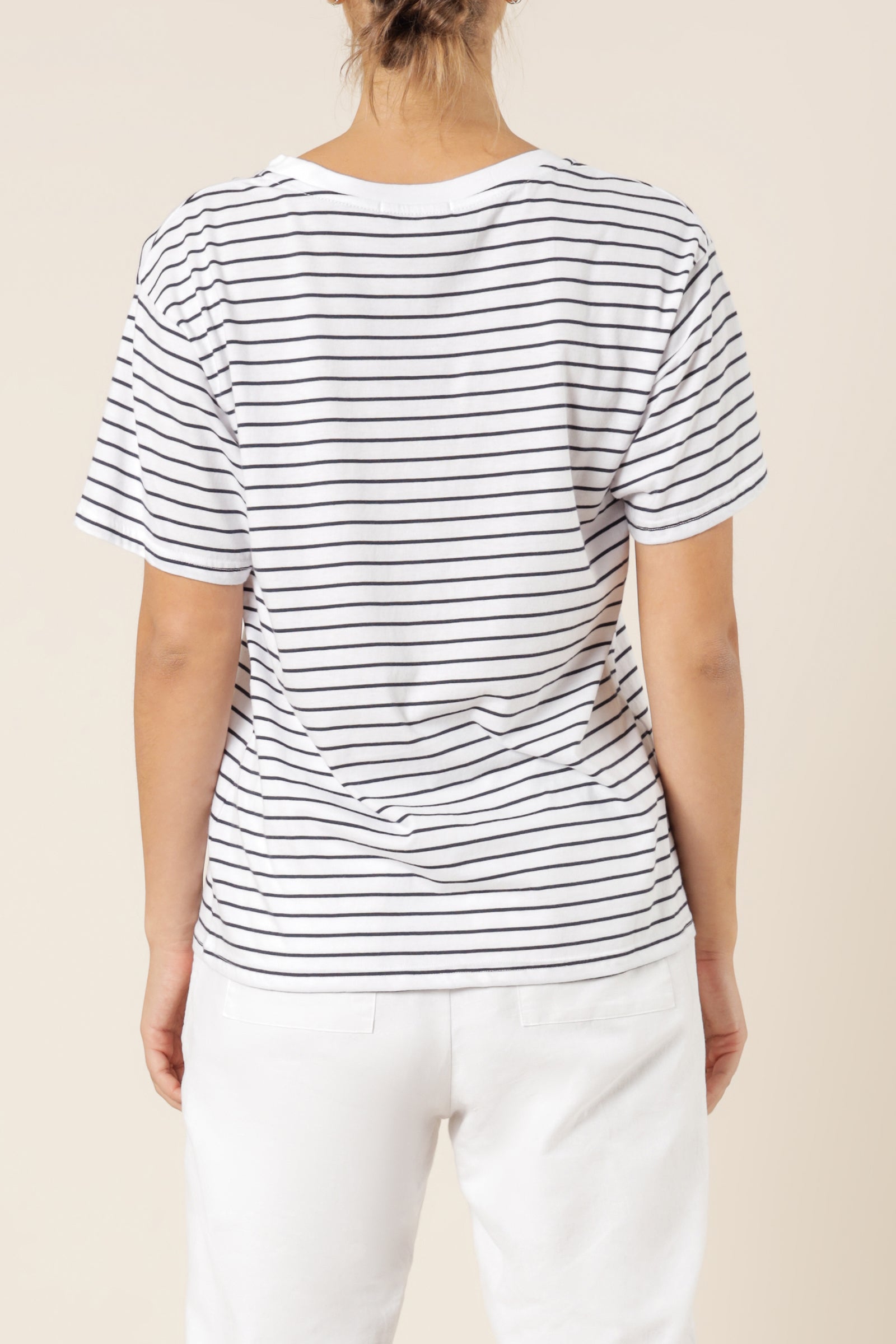 Nude Lucy frankie boyfriend tee navy stripe 2 top