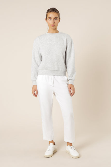 NUDE LUCY SLOGAN SWEAT-Grey Marle