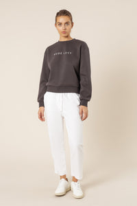Nude Lucy Nude Lucy slogan sweat coal top