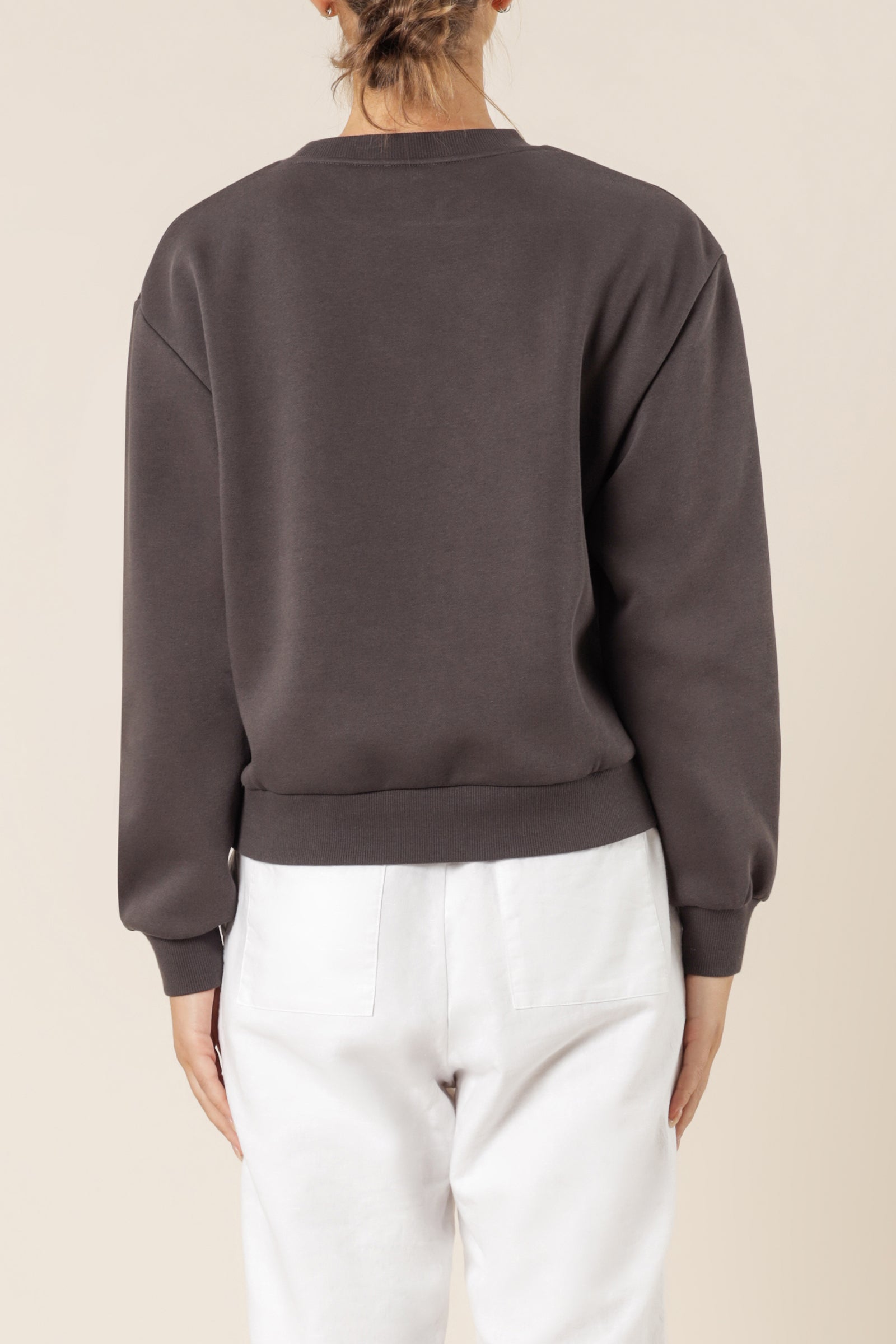 Nude Lucy Nude Lucy Slogan Sweat Coal Top 