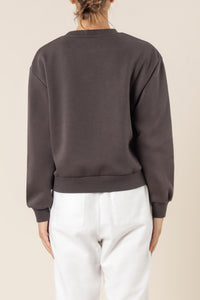 Nude Lucy Nude Lucy slogan sweat coal top