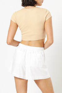 Nude Lucy cameron waffle tee apricot tees