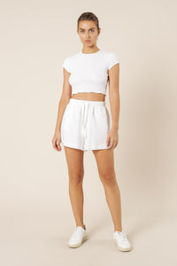 Nude Lucy nude classic short white shorts