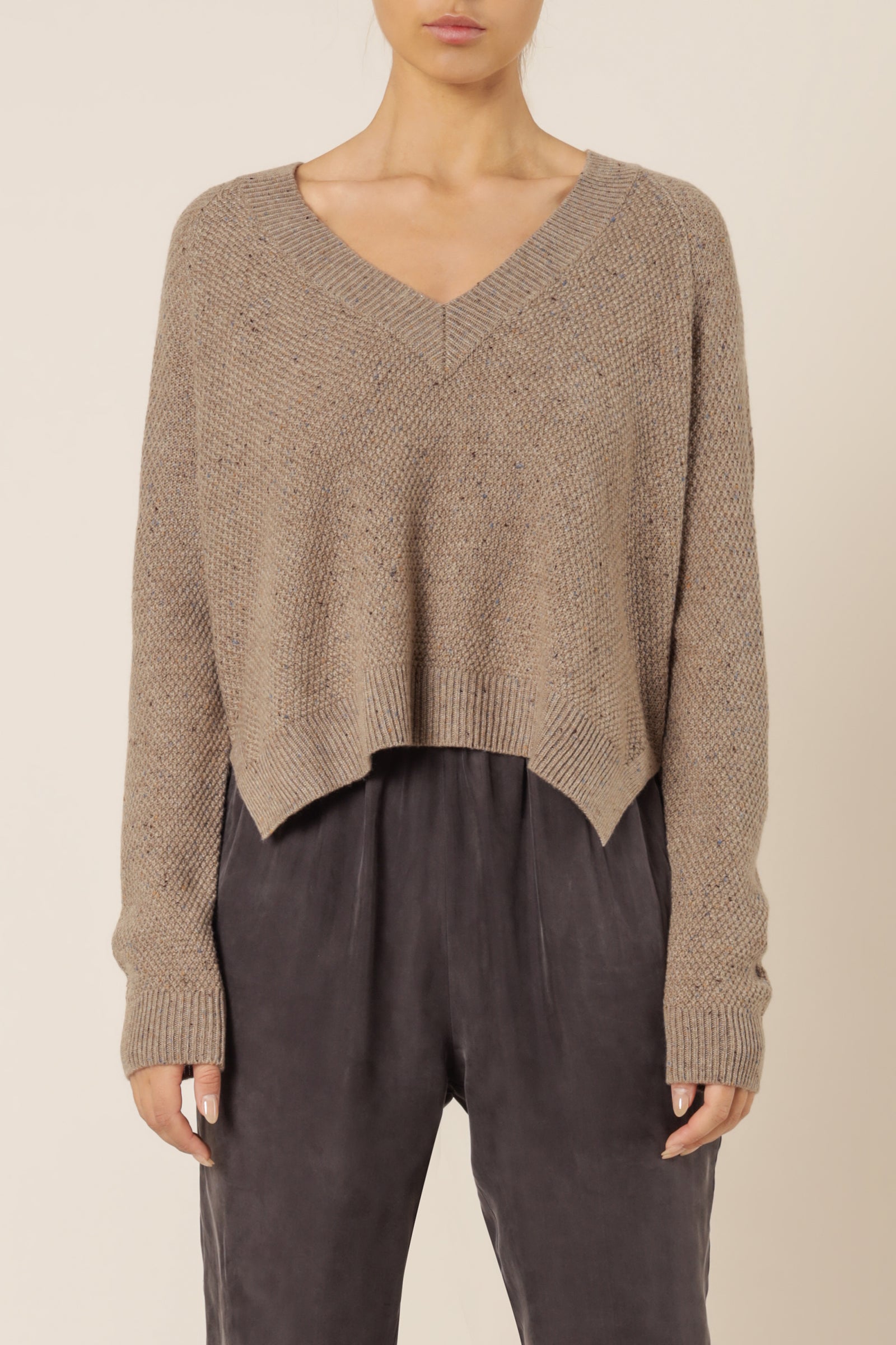 Nude Lucy Carson Speckle Jumper Brown Speckle Knits 