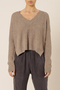 Nude Lucy carson speckle jumper brown speckle knits