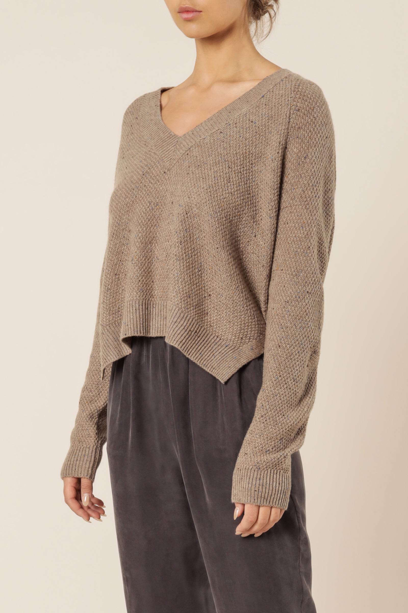 Nude Lucy Carson Speckle Jumper Brown Speckle Knits 