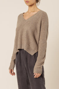 Nude Lucy carson speckle jumper brown speckle knits
