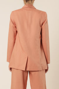Nude Lucy alba linen blazer terracotta jackets