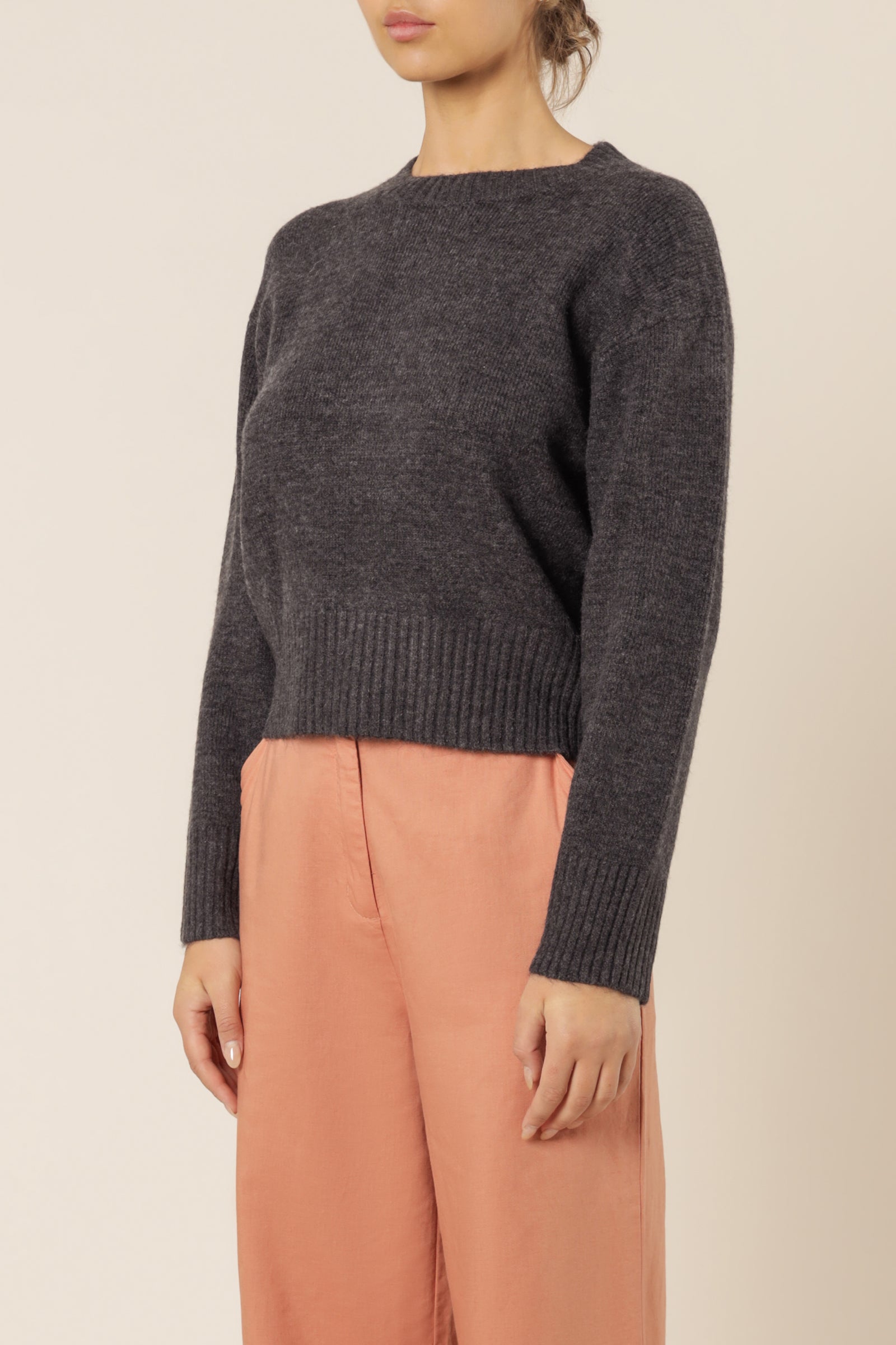 Nude Lucy Ari Knit Jumper Coal Knits 