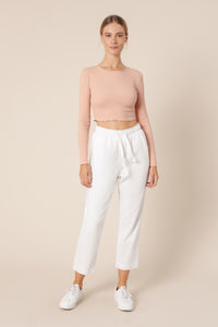 Nude Lucy cameron waffle long sleeve tee desert pink top