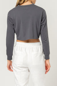 Nude Lucy esber button tee washed navy top