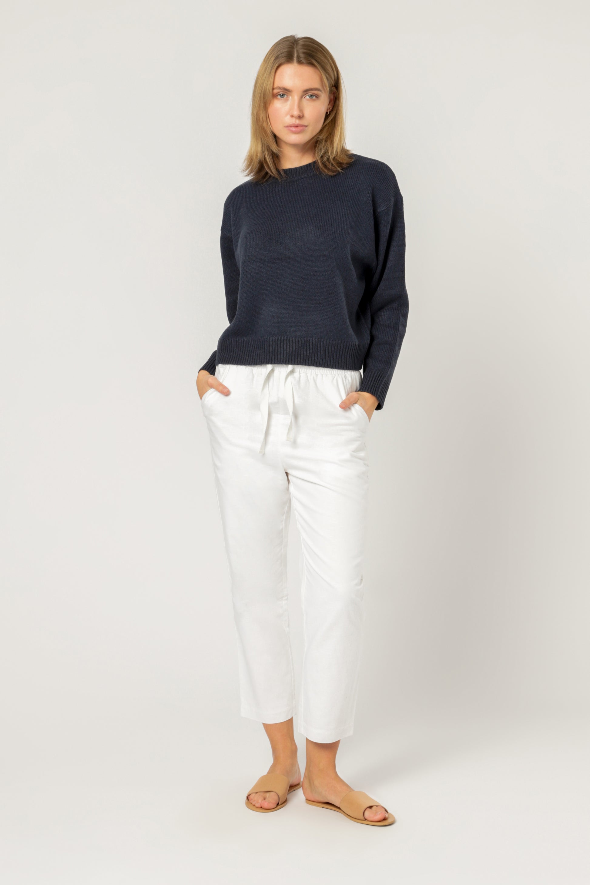 Nude Lucy Otis Knit Washed Navy Knitwear 