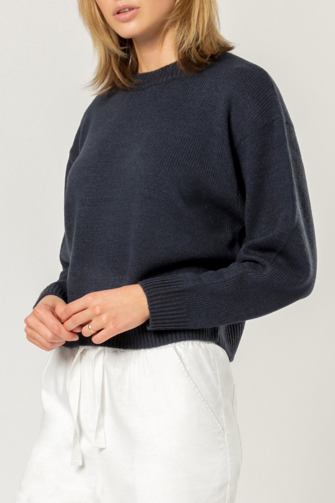 Nude Lucy Otis Knit Washed Navy Knitwear 