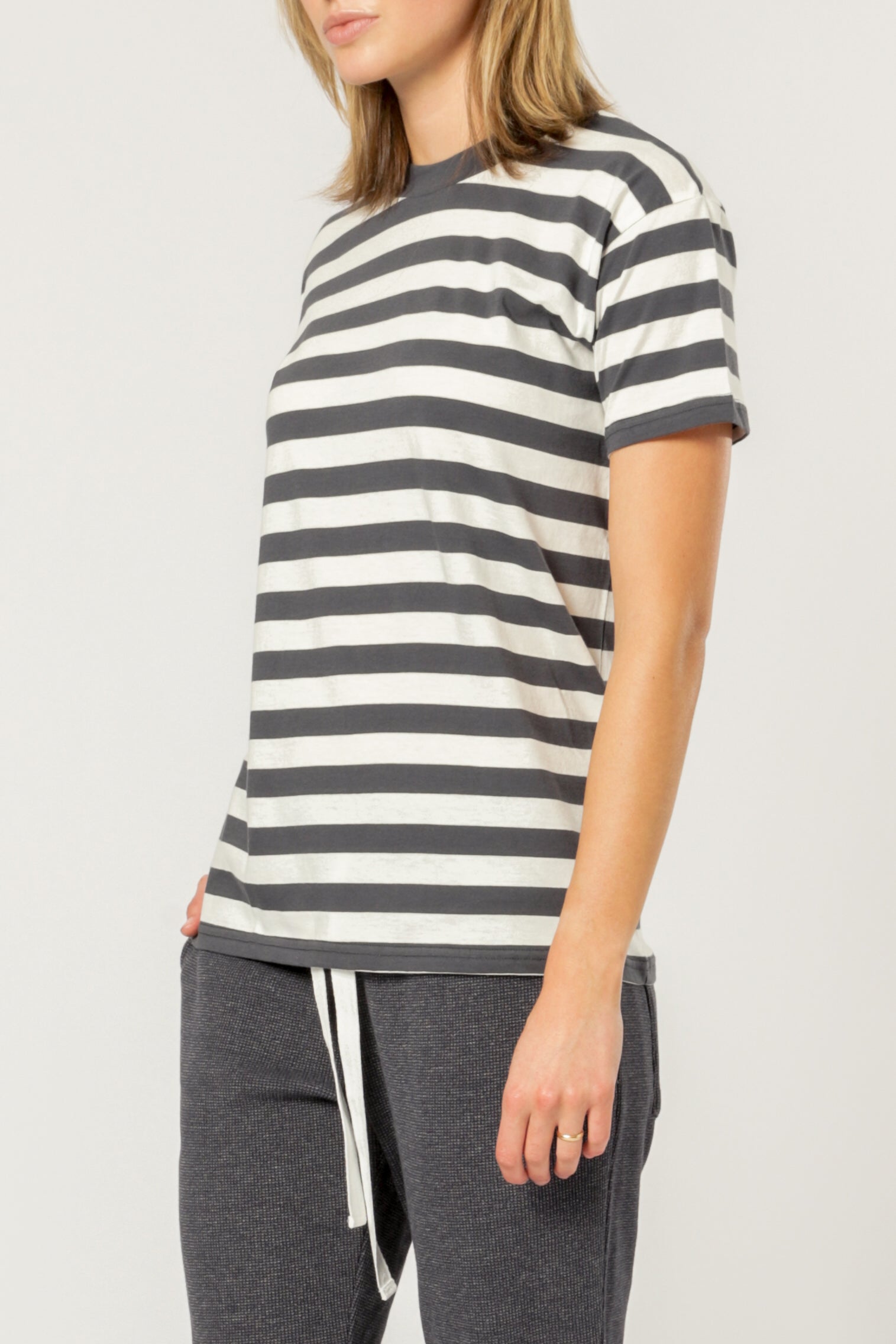Nude Lucy Rita Stripe Tee Washed Navy Str T Shirt 