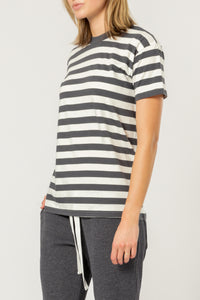 Nude Lucy rita stripe tee washed navy str t shirt