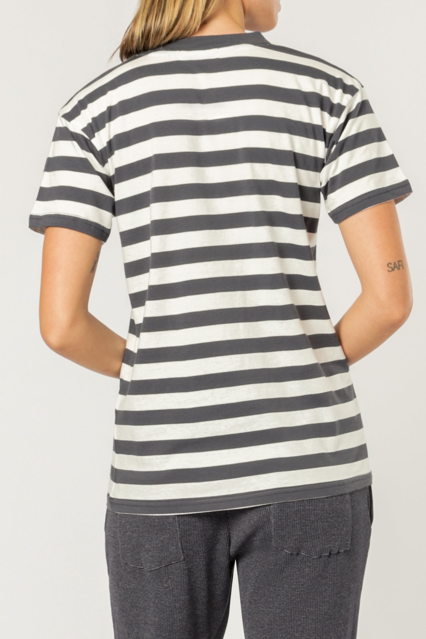 Nude Lucy Rita Stripe Tee Washed Navy Str T Shirt 