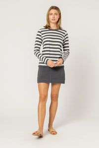 Nude Lucy rita stripe long sleeve tee washed navy str t shirt